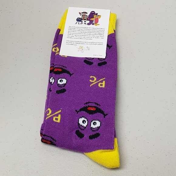 McDonald's McHappy Day Socks (Grimace) - Picture 2 of 2